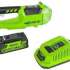 Снегоуборщик GREENWORKS GD40SSK2,  аккумуляторный,  2Ач [2600807ua]